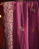 Manjari Zari Embroidered Pink Mulmul Cotton Saree perfect for festive occasions