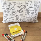 DIY Doodle Art Pillow Covers - Be Cool - Oranges and Lemons
