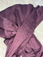 Soft and comfortable plum coloured khadi cotton saree