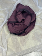 Soft and comfortable plum coloured khadi cotton saree