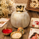 Artecasa Ivory Pomegranate Rakhi Gift Hamper for Bhai Bhabhi - https://artecasa.in/