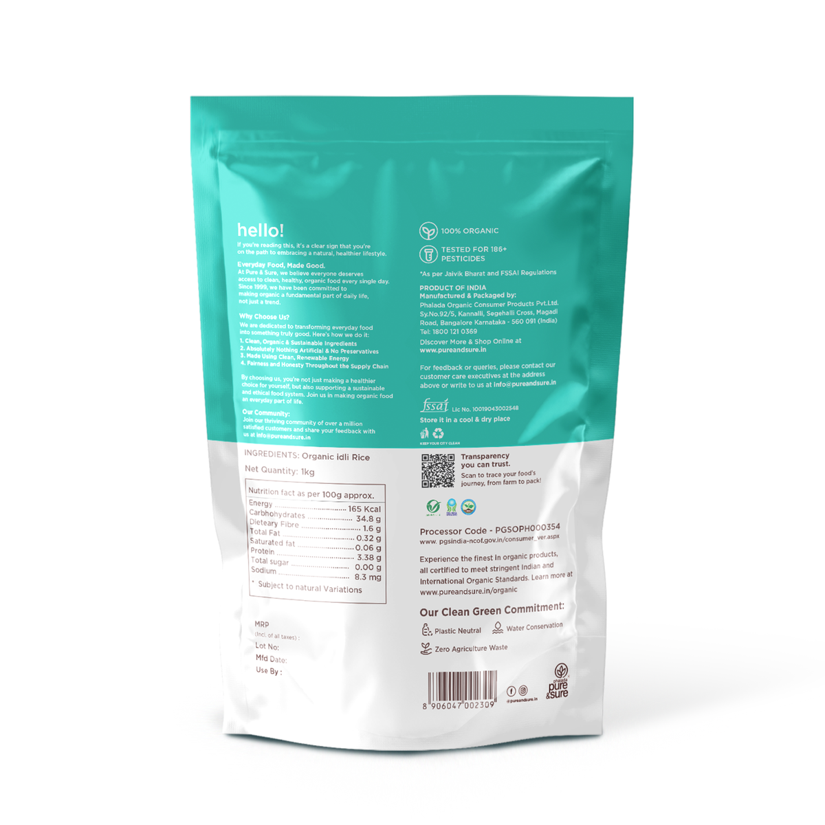 Organic Idly Rice Back