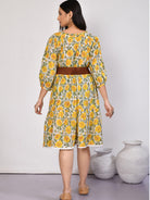 Ishya  floral tiered cotton midi  dress-1