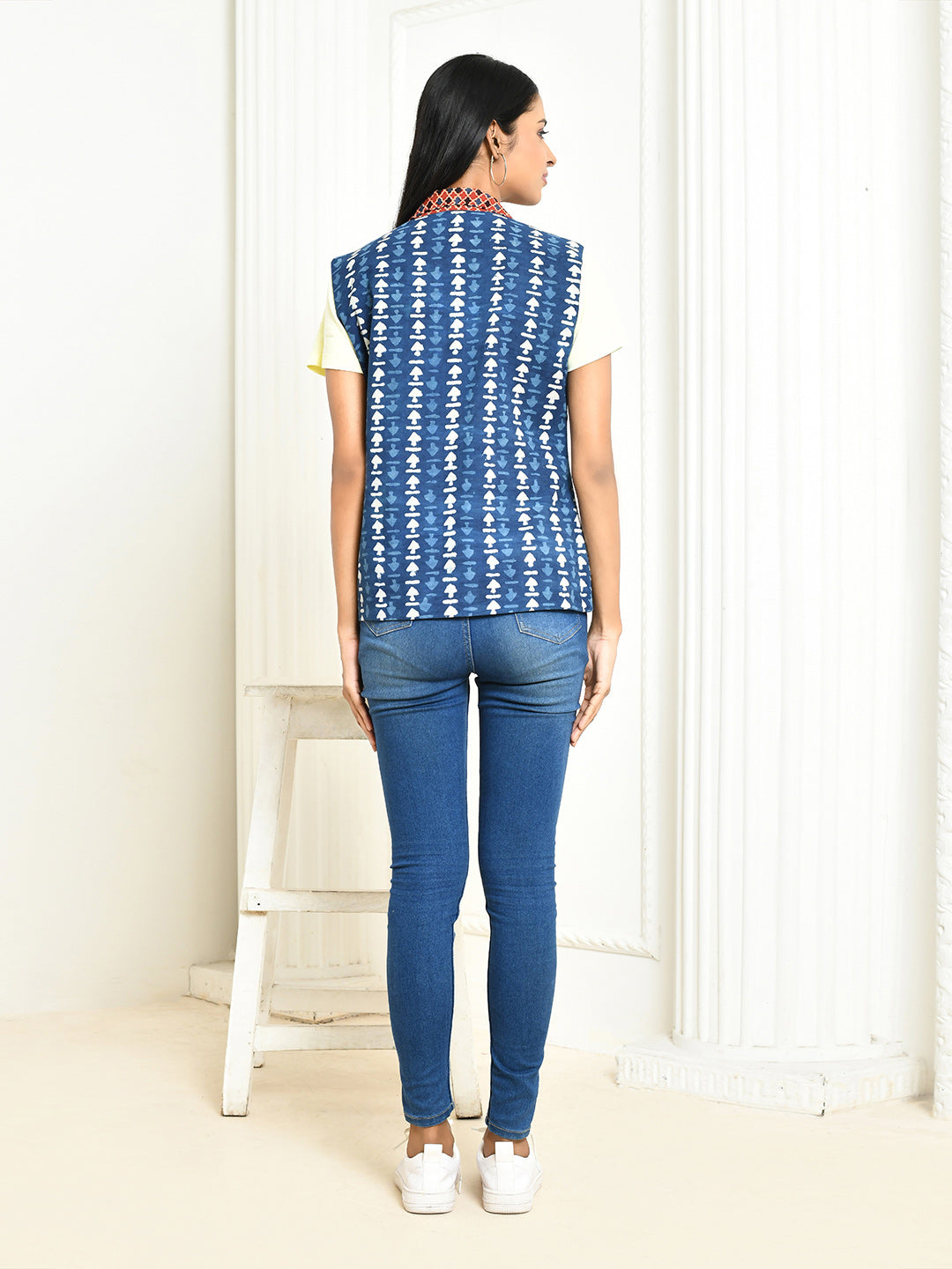juno ajrakh printed jacket -2