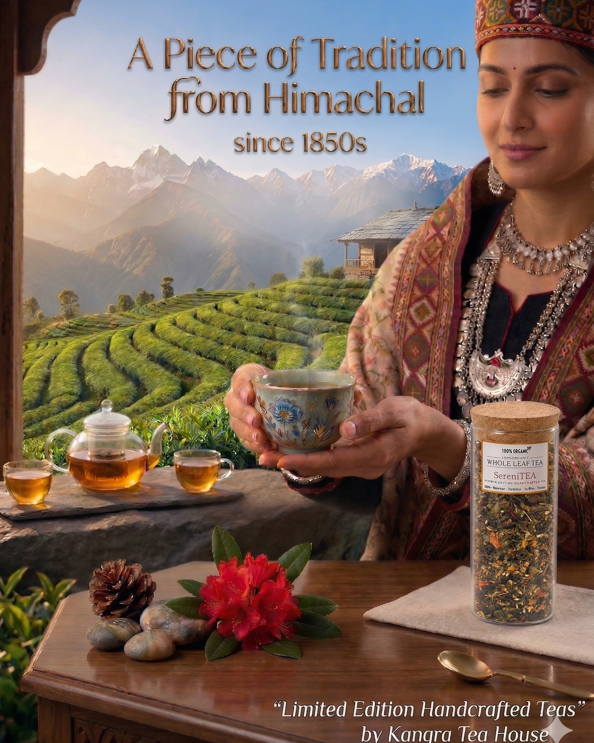 Kangra Tea House brand story – organic Himalayan tea heritage