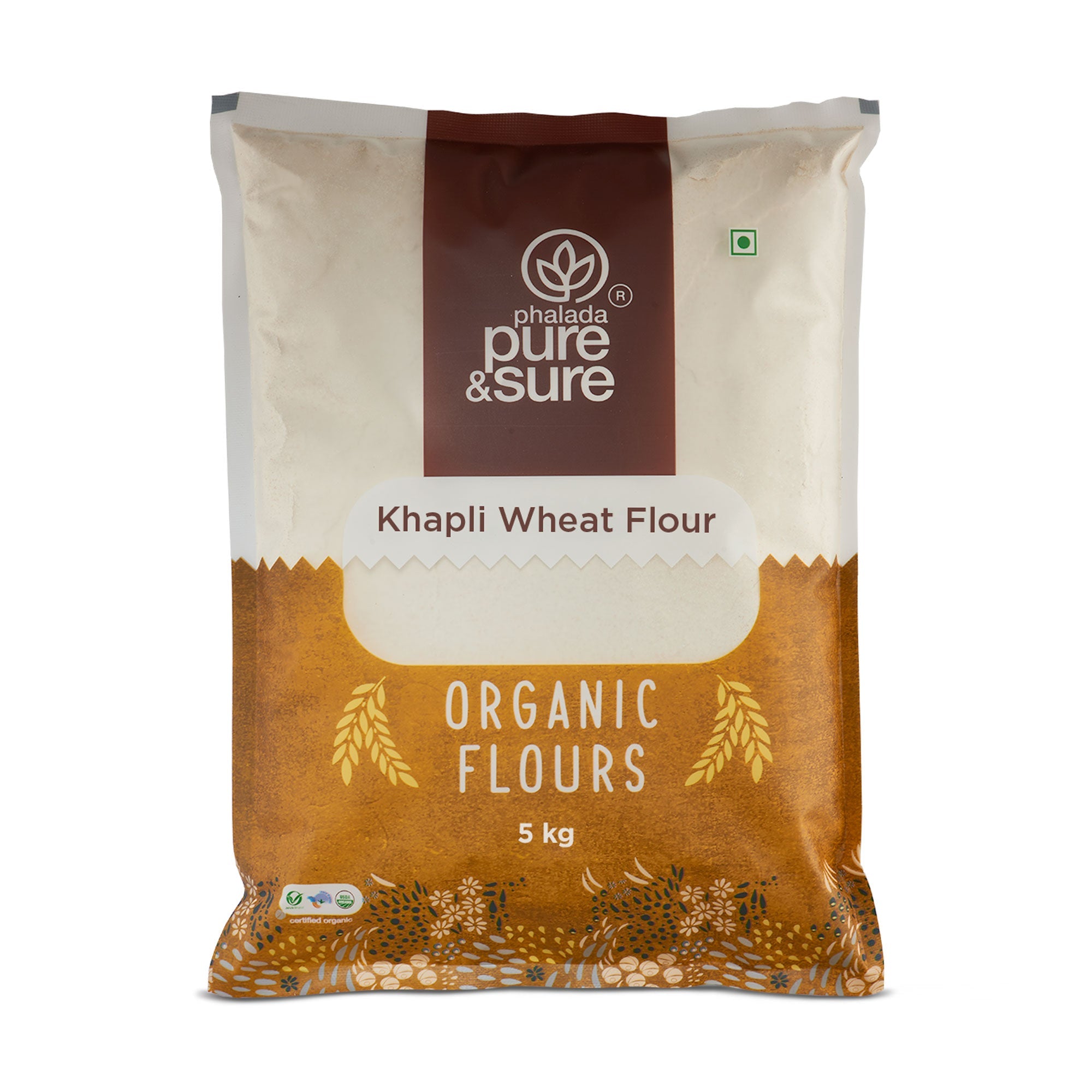 Phalada Pure and Sure Organic Khapli Wheat Flour 5kg Front