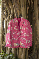 Lark - Woman raw silk blazer adamleaves
