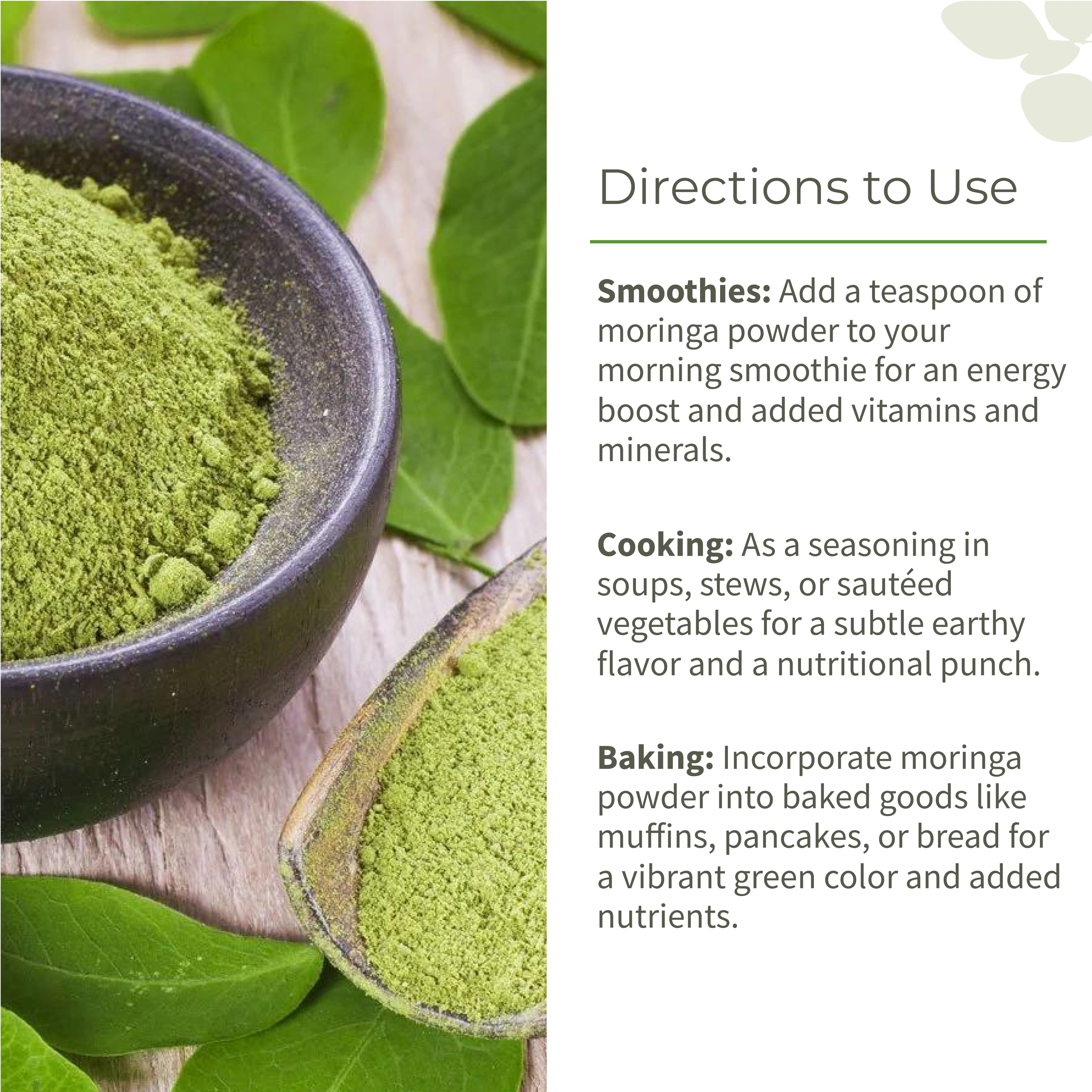 Moringa Leaf Powder - Ecotyl - 100% Organic I Sustainable