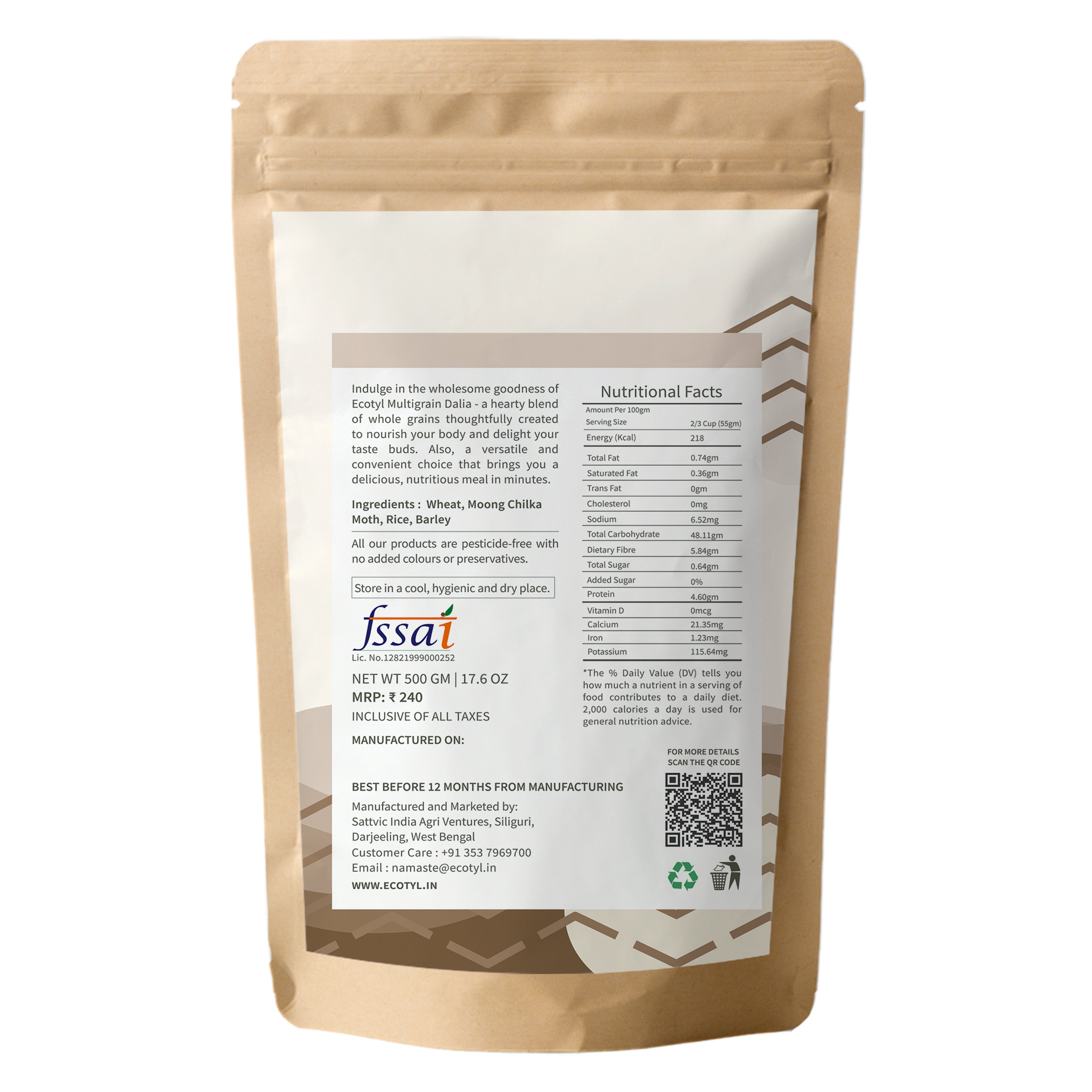 Multigrain Dalia - Ecotyl - 100% Organic I Sustainable
