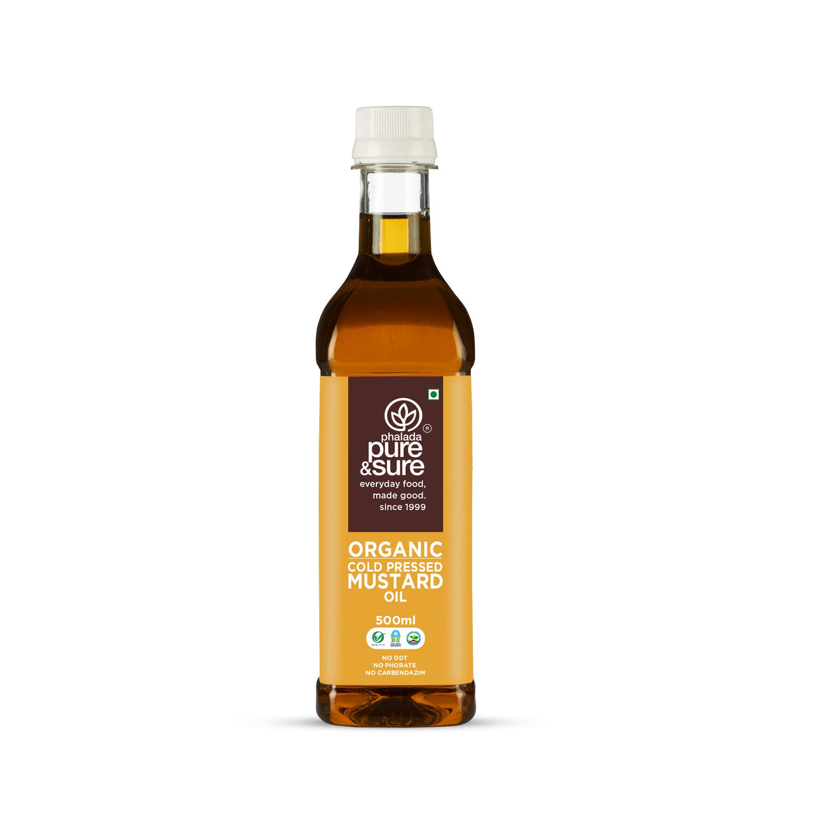 Phalada Pure and Sure Organic- Mustard 500ml front