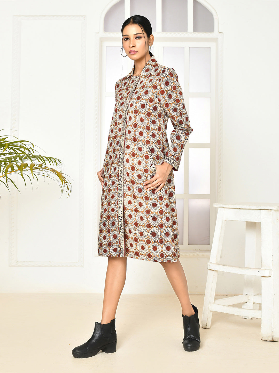 Mia cotton women's long jacket-3