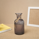 Ocean Crest Black Glass Vase with Dried Flowers | Modern Home Décor - https://artecasa.in/