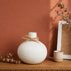 Moonstone Bloom Ceramic Vase with Dried Flowers | Elegant Home Décor - https://artecasa.in/