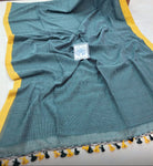 Close-up of Neerja handloom cotton saree fabric ideal for daily office wear