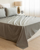 Quintessential Flat Sheet Pebble Green - Texaura