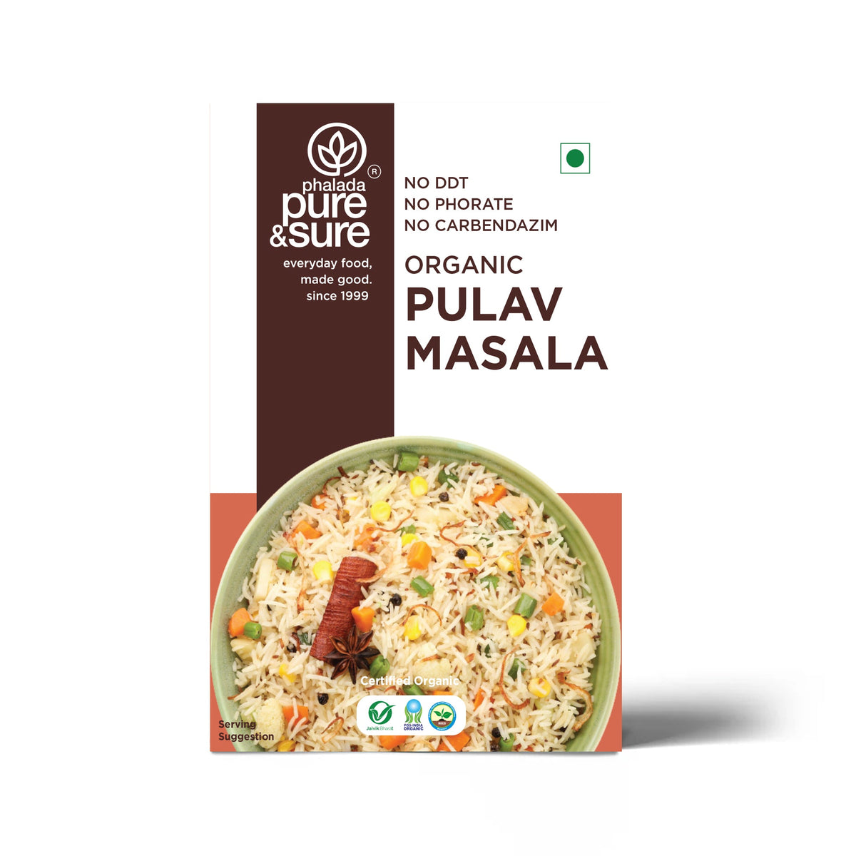 Phalada Pure & Sure Organic Pulav Masala Front