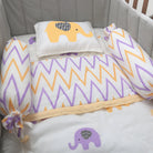 Enchanting Elephants - Organic Cot Bedding Sets - Oranges and Lemons