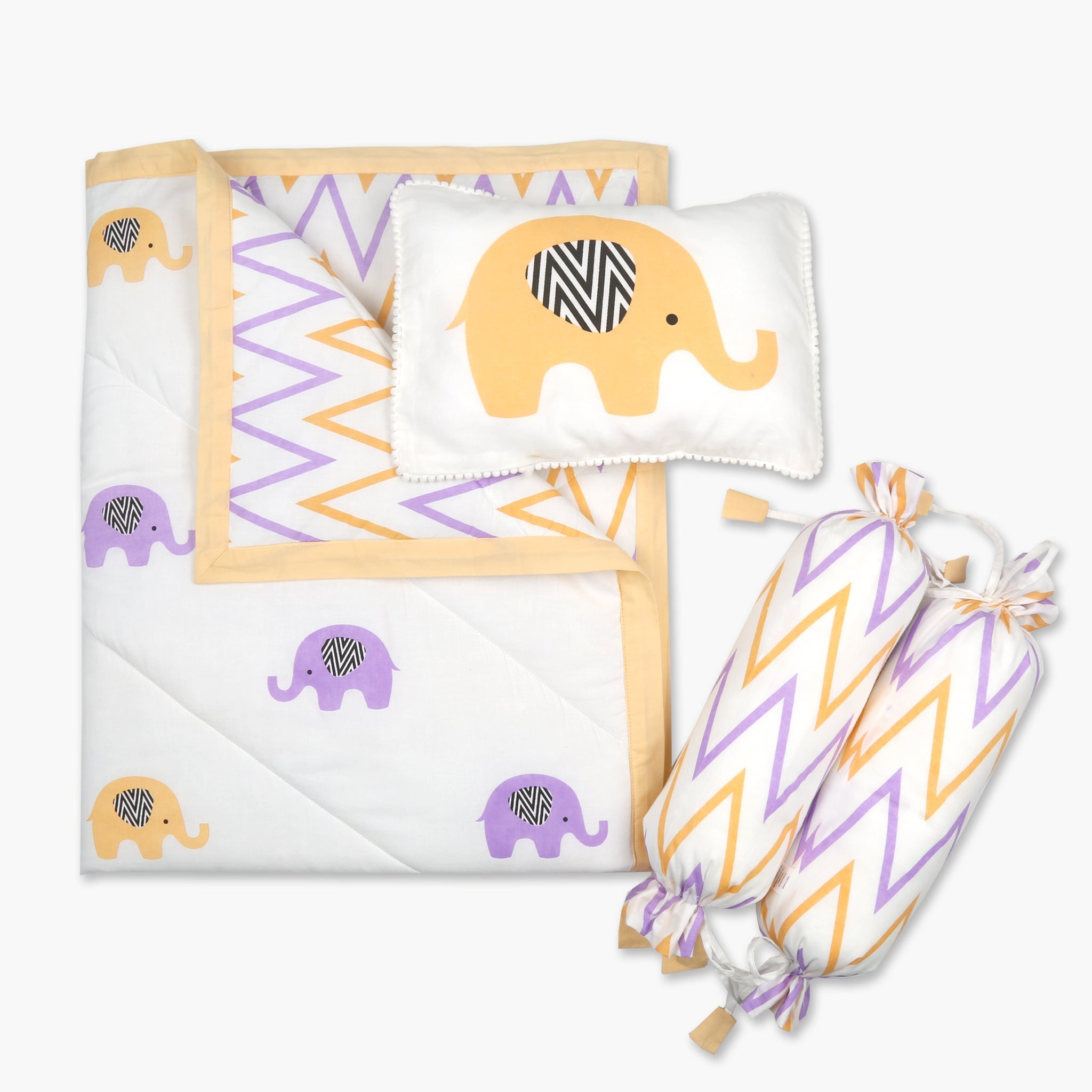 Baby Quilt, Pillow, Bolsters  - Oranges and Lemons