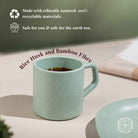 Rice Husk And Bamboo Fiber Cute Coffee Mugs