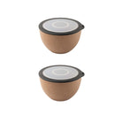 Rice Husk And Bamboo Fiber Serving Bowl With Lid- 1.6L