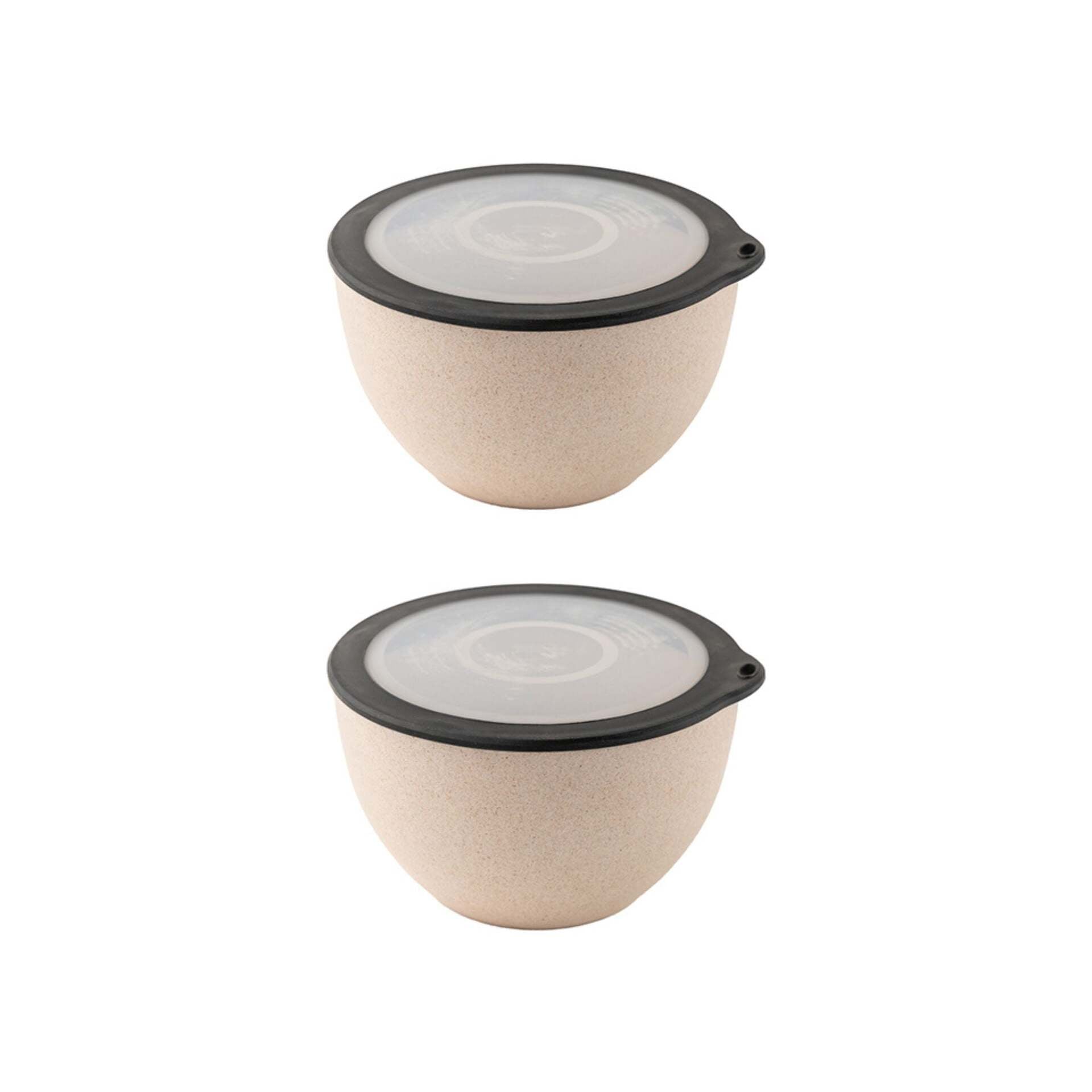Rice Husk And Bamboo Fiber Serving Bowl With Lid- 1.6L