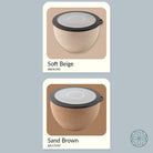 Rice Husk And Bamboo Fiber Serving Bowl With Lid- 1.6L