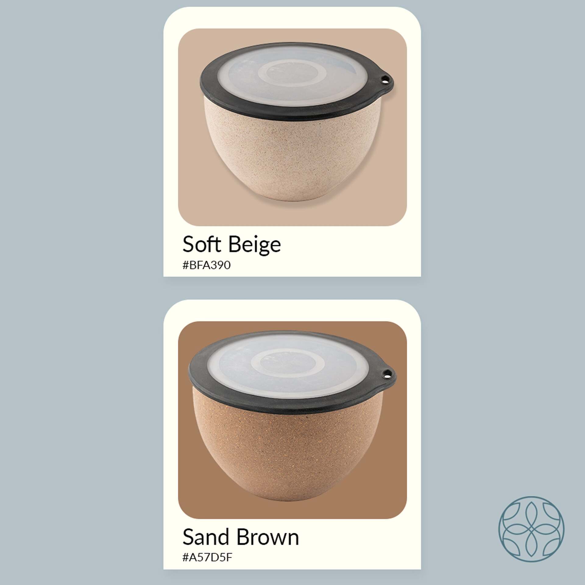 Rice Husk And Bamboo Fiber Serving Bowl With Lid   - 2.9L
