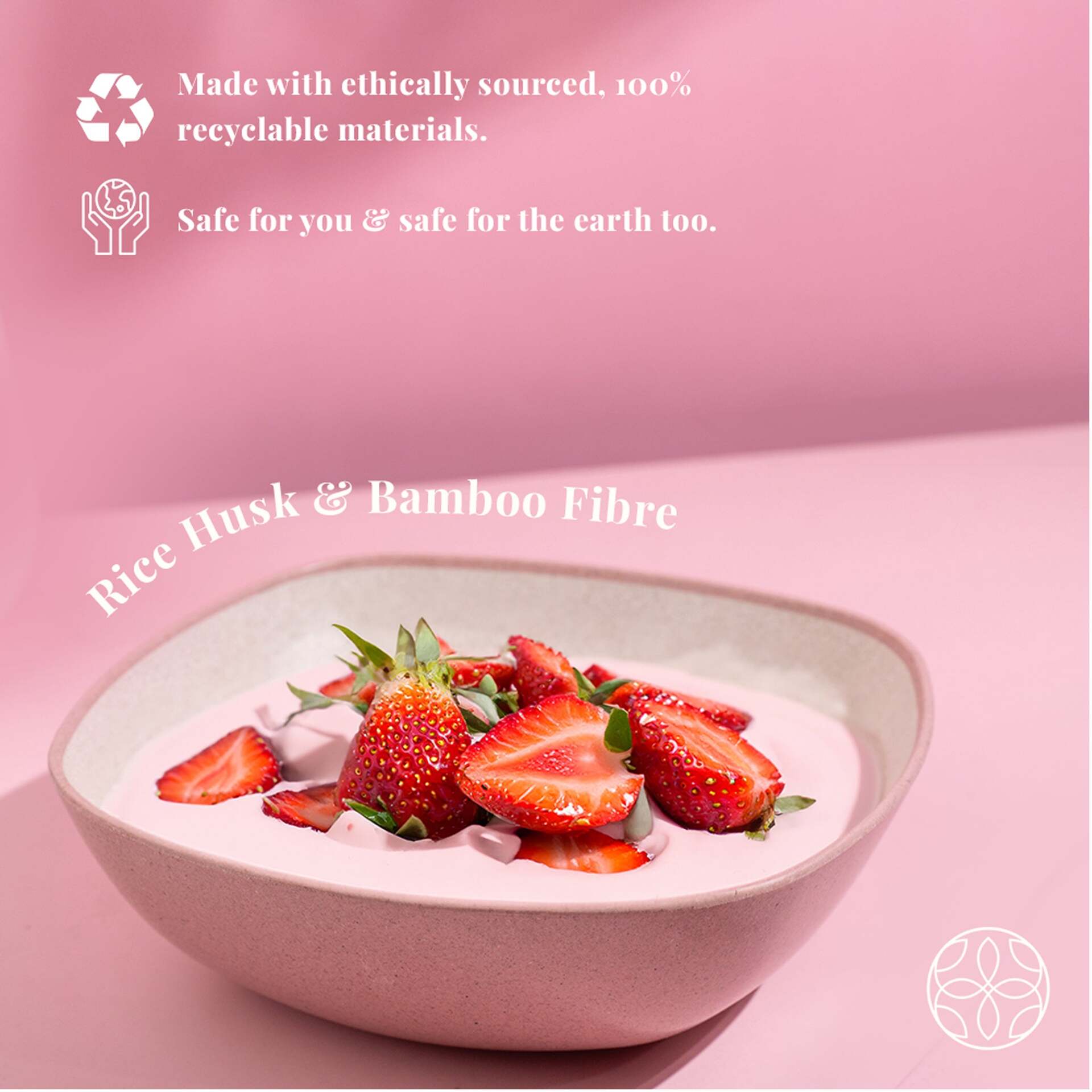 Rice husk And Bamboo Fiber Multipurpose Snack Bowls