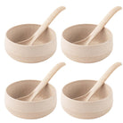 Rice husk And Bamboo Fiber Soup Bowls With Spoons