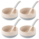Rice husk And Bamboo Fiber Soup Bowls With Spoons