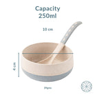 Rice husk And Bamboo Fiber Soup Bowls With Spoons