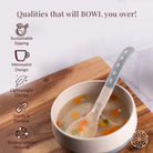 Rice husk And Bamboo Fiber Soup Bowls With Spoons