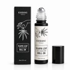 Kheoni Vijaya Leaf Roll On natural herbal pain relief roll-on in glass bottle, white background