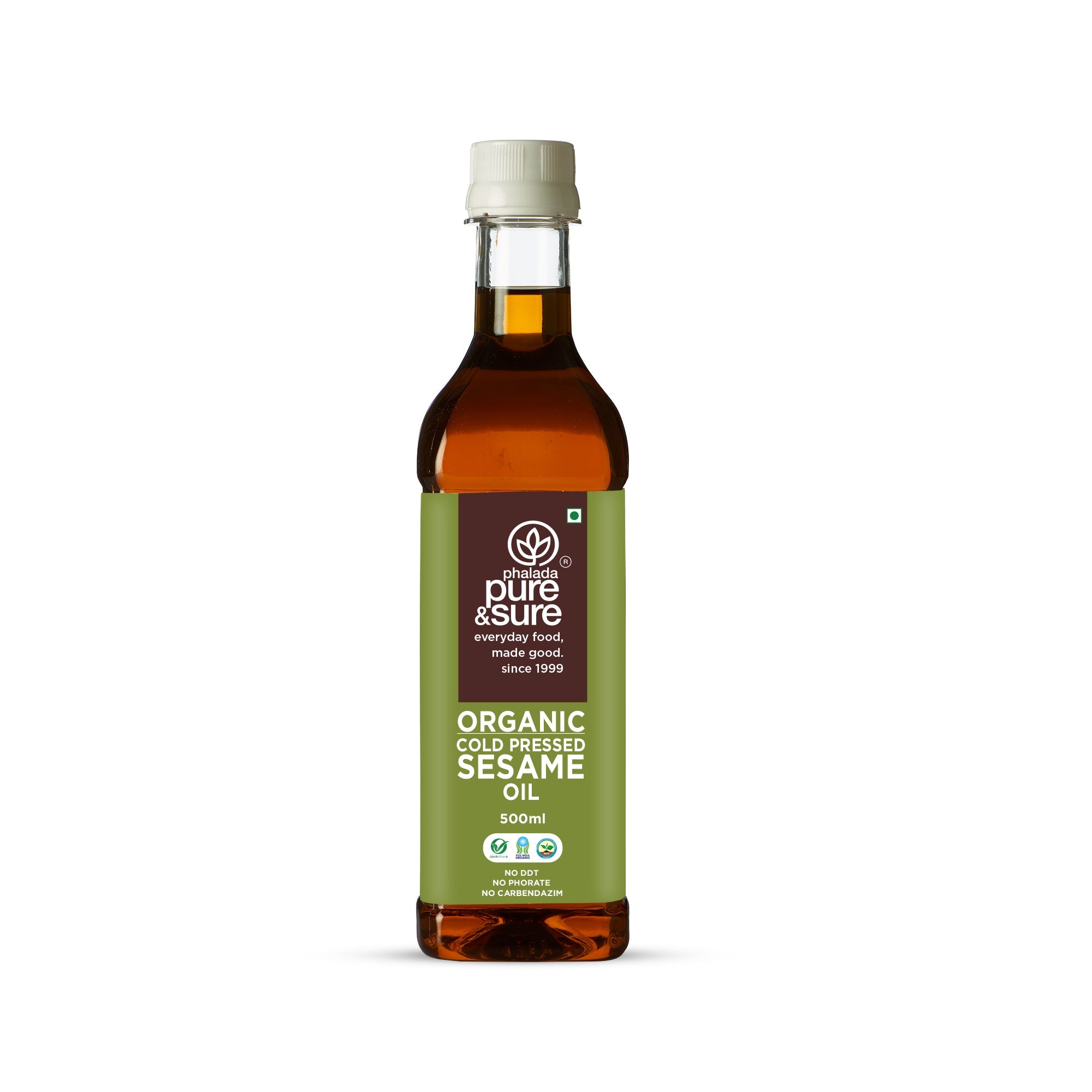 Phalada Pure and Sure Organic Sesame oil 500ml Front