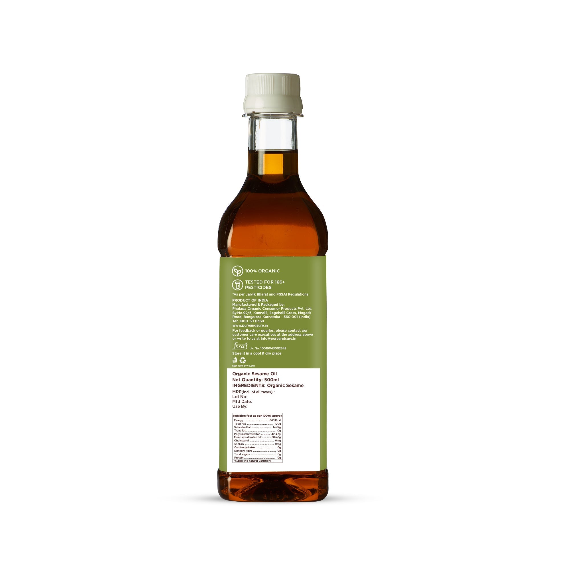 Sesame oil back