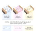 Shea Butter Soaps - Ubtan, Rose & Coffee - Set of 3 - Ecotyl - 100% Organic I Sustainable