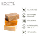 Shea Butter Soaps - Ubtan, Rose & Coffee - Set of 3 - Ecotyl - 100% Organic I Sustainable