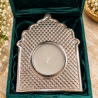 Silver Plated Tea Light Holder | Elegant Candle & Diwali Décor | Artecasa - https://artecasa.in/