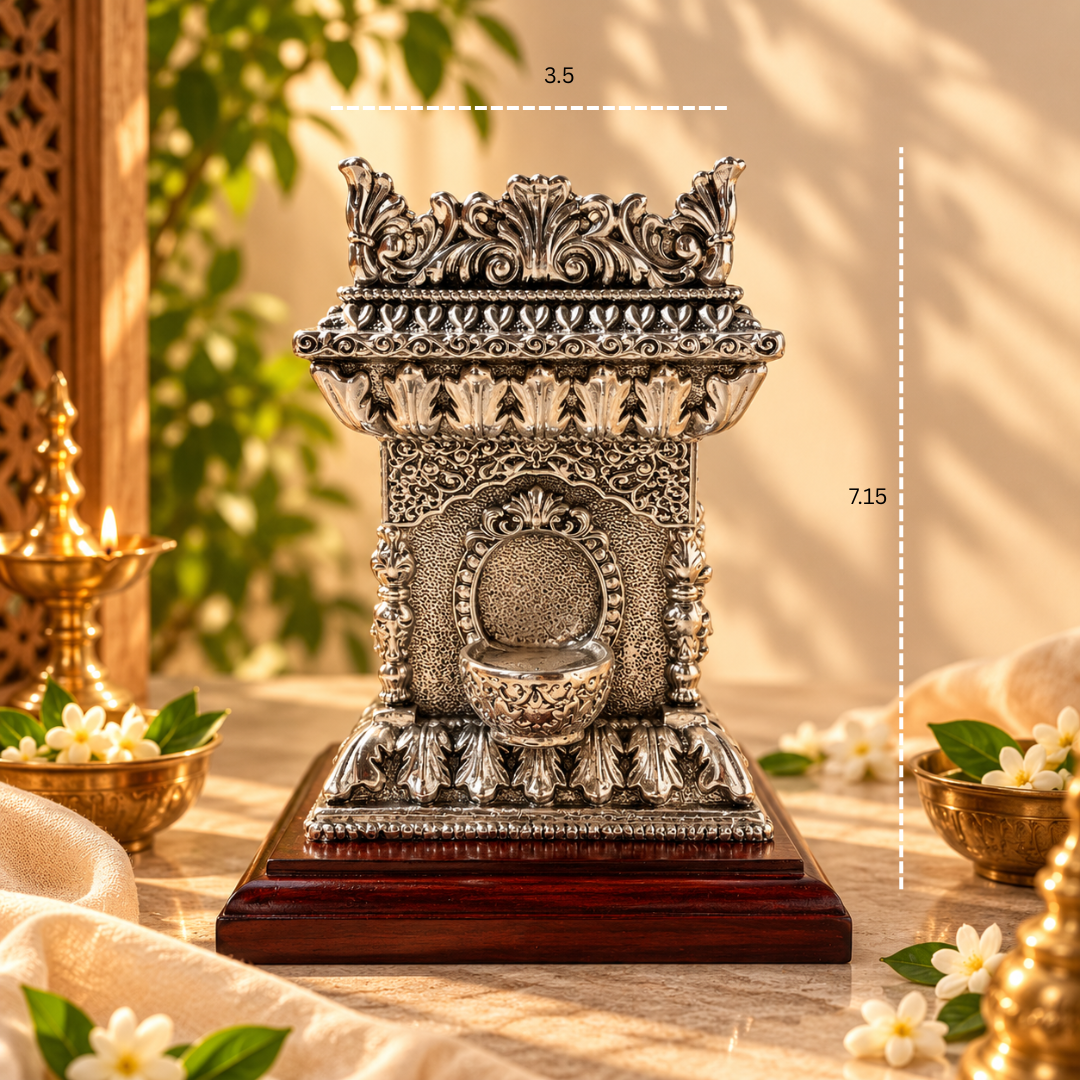 Silver Plated Tulsi Pot for Pooja & Home Décor | Artecasa - https://artecasa.in/