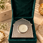 Silver Plated Tea Light Holder | Elegant Candle & Diwali Décor | Artecasa - https://artecasa.in/