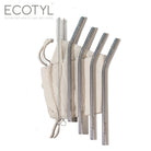 Stainless Steel Straw (Set of 4) + Cleaning Brush - Ecotyl - 100% Organic I Sustainable
