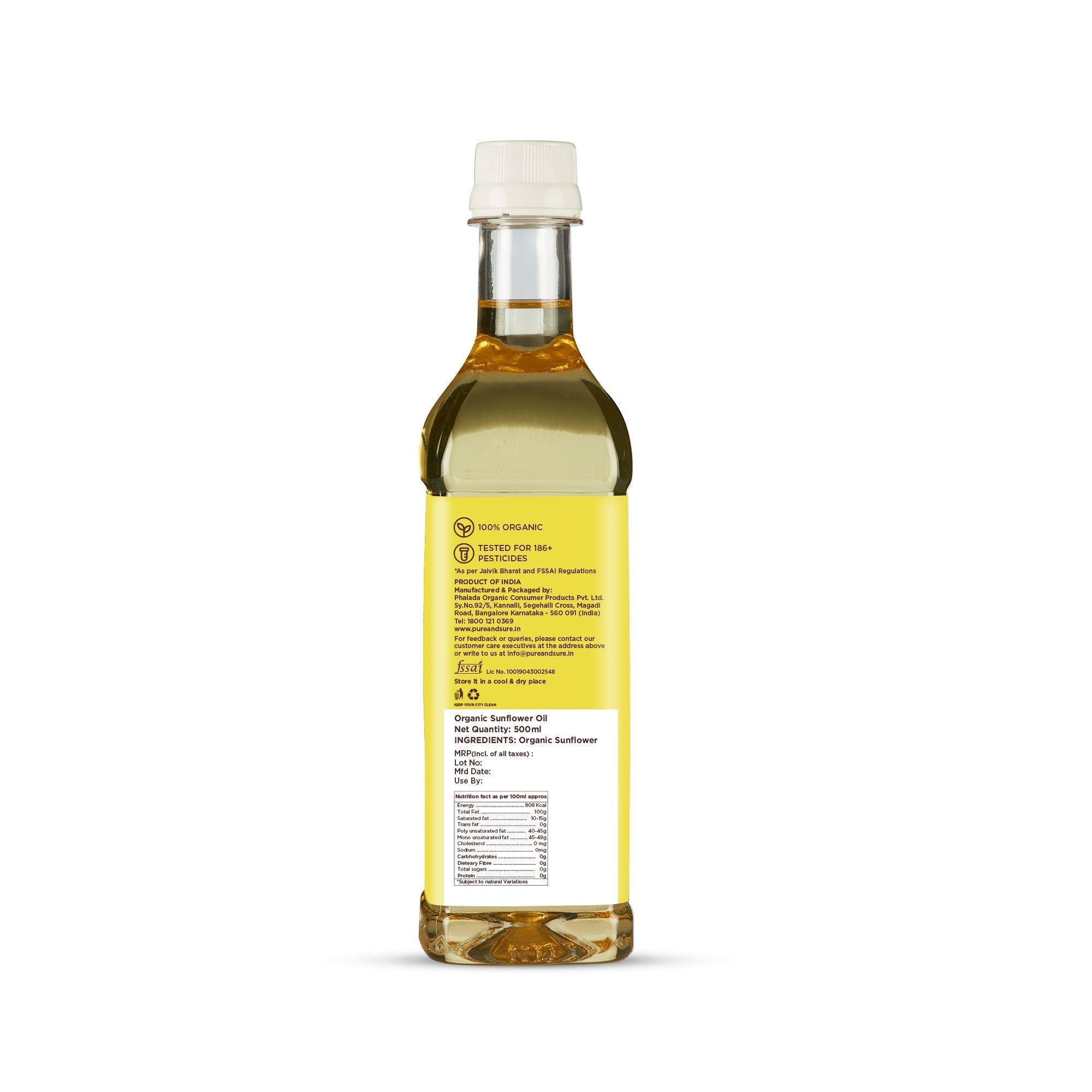 Sunflower oil Nutrients