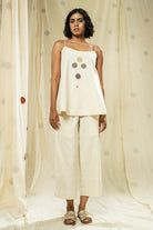 Minimal roots- soothing non-irritating co-ord set - free size fit upto 42’’ / s / off white - co-ord