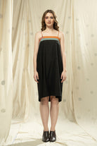 Striped legacy- spaghetti styled locally- sourced applique dress