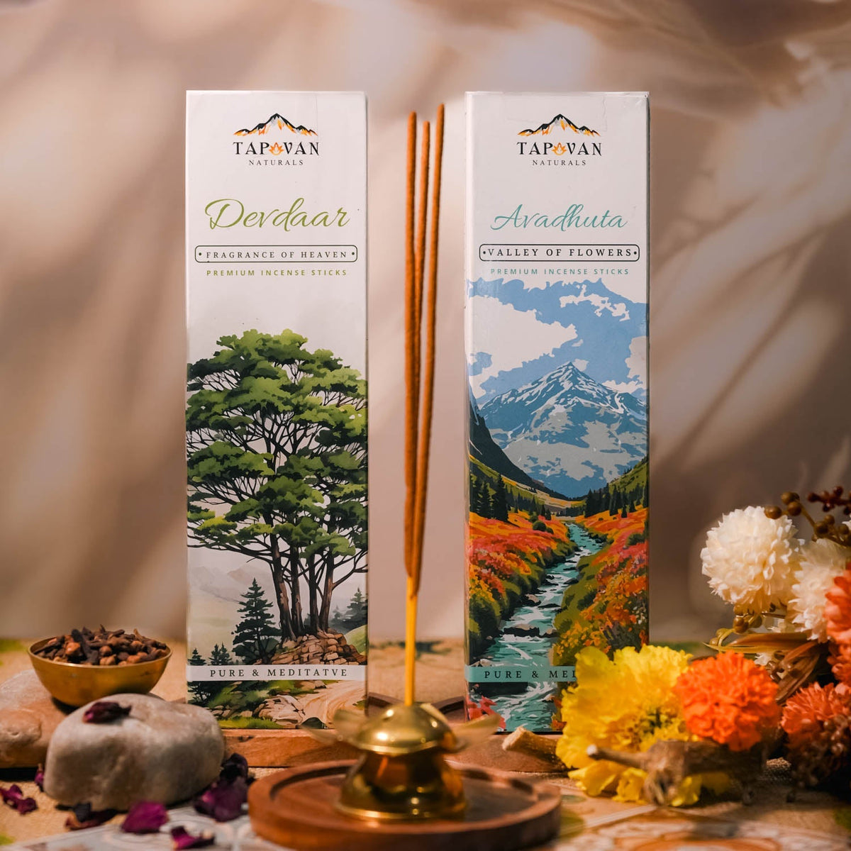 Valley of Flowers and Cedar Incense Sticks Pack