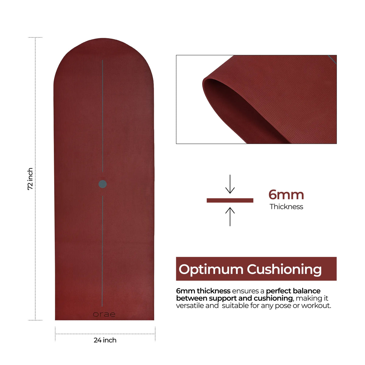 Tuscany Sequence Arched Yoga Mat #color_tuscany#shape_sequence-arched