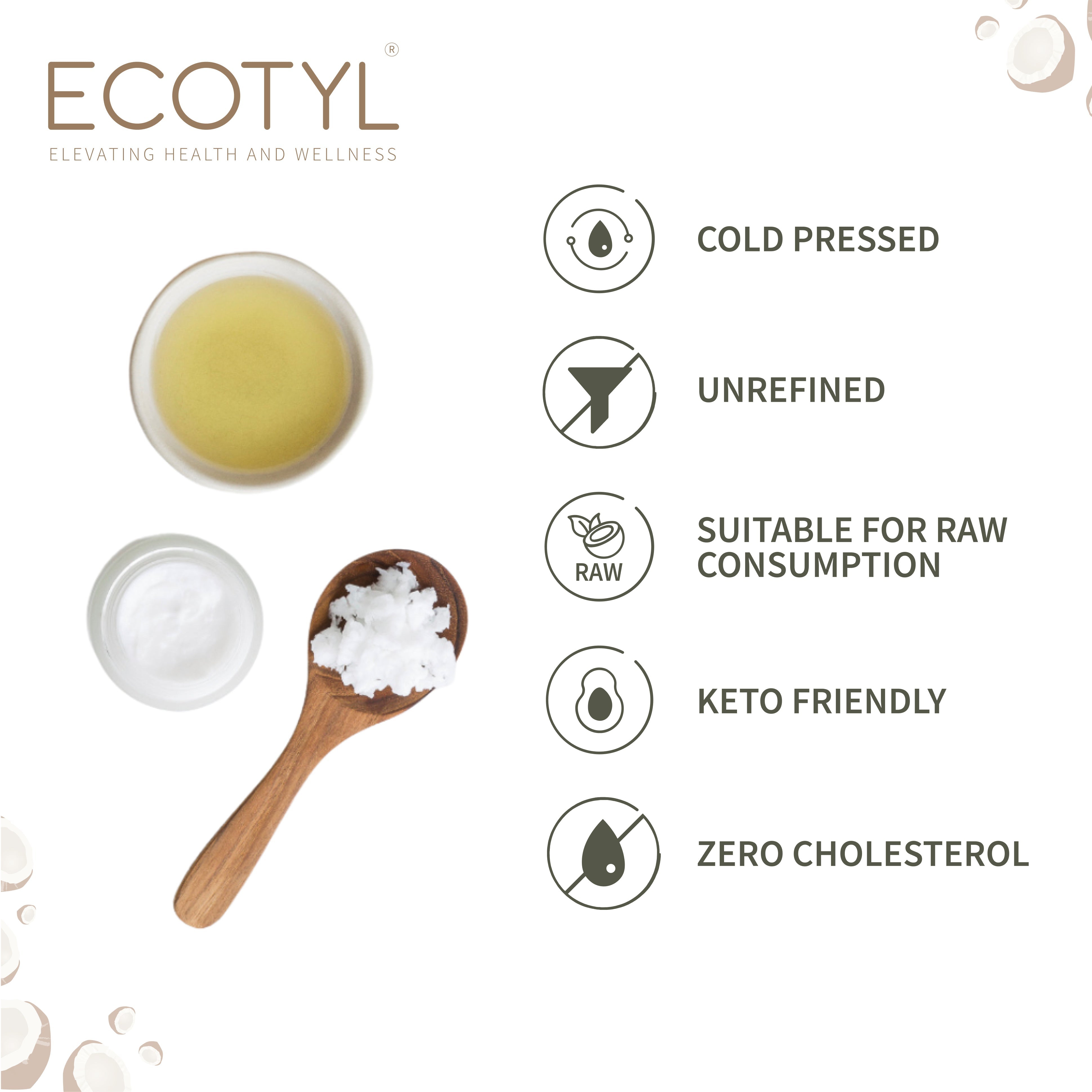 Cold Pressed Virgin Coconut Oil - Ecotyl - 100% Organic I Sustainable