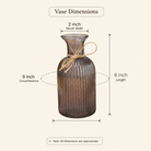 Ocean Crest Black Glass Vase with Dried Flowers | Modern Home Décor - https://artecasa.in/