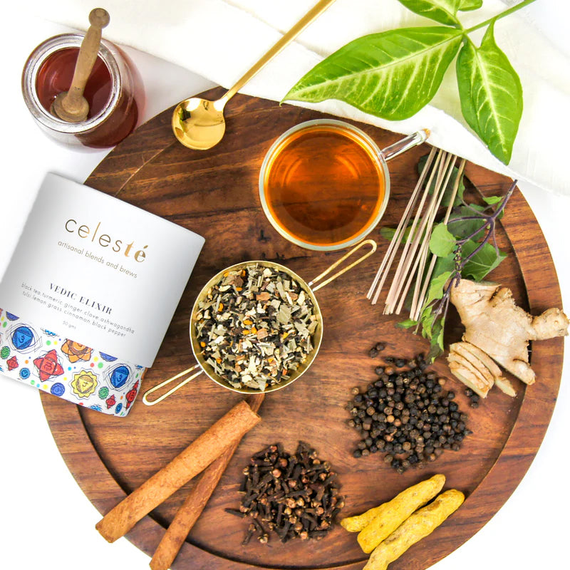 Turmeric Ginger Tea | Vedic Elixir - CELESTE
