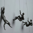 The Climbing crew Wall Hanging (Set of 3)-Silver - https://artecasa.in/